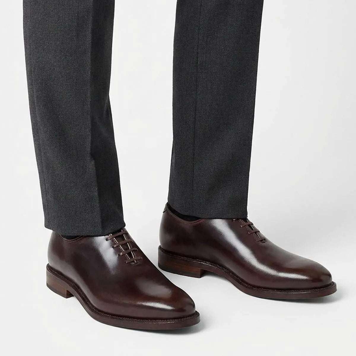 Morrison Reserve Whole-cut Oxford Dress Shoe - Dark Brown Calf Leather