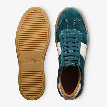 Ludlow Slip-on Stretch-lace Sneaker - Peacock Teal Suede