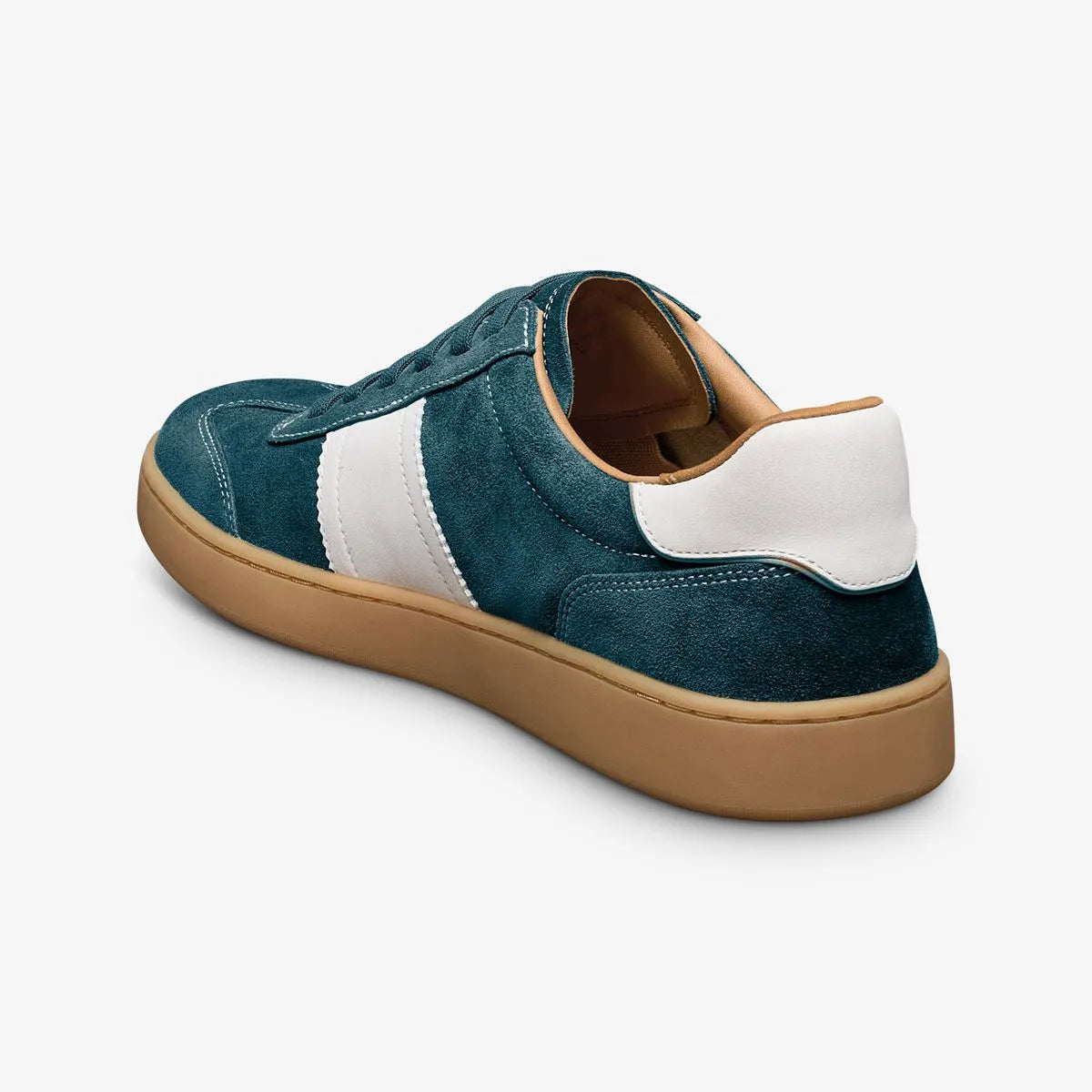 Ludlow Slip-on Stretch-lace Sneaker - Peacock Teal Suede