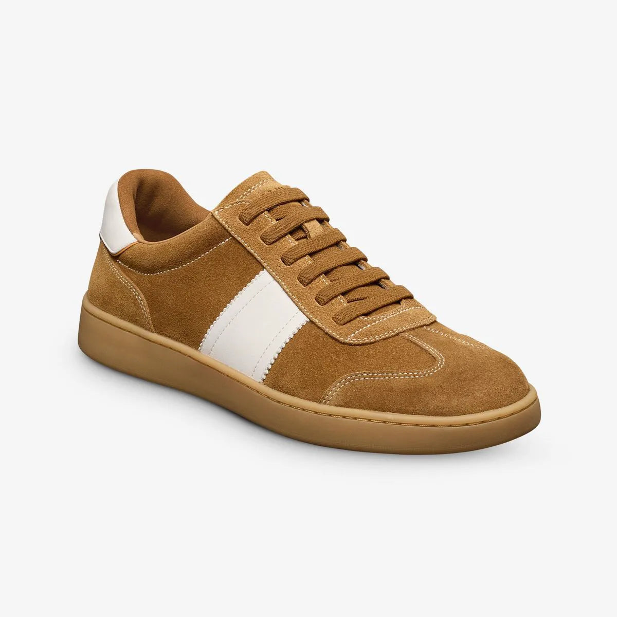 Ludlow Slip-on Stretch-lace Sneaker - Fawn Tan Suede