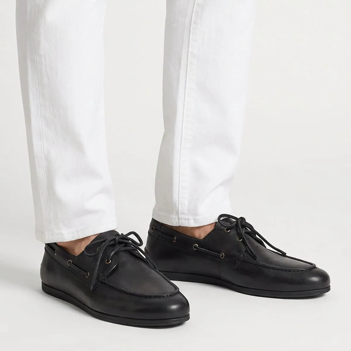 Aruba Boat Shoe - Black Chromexcel Leather