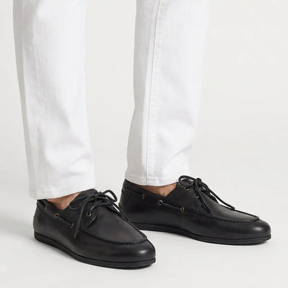 Aruba Boat Shoe - Black Chromexcel Leather