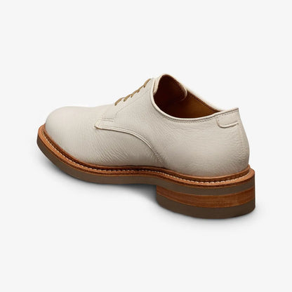 Amesbury Plain-toe Derby Dress Shoe - Off White Leather