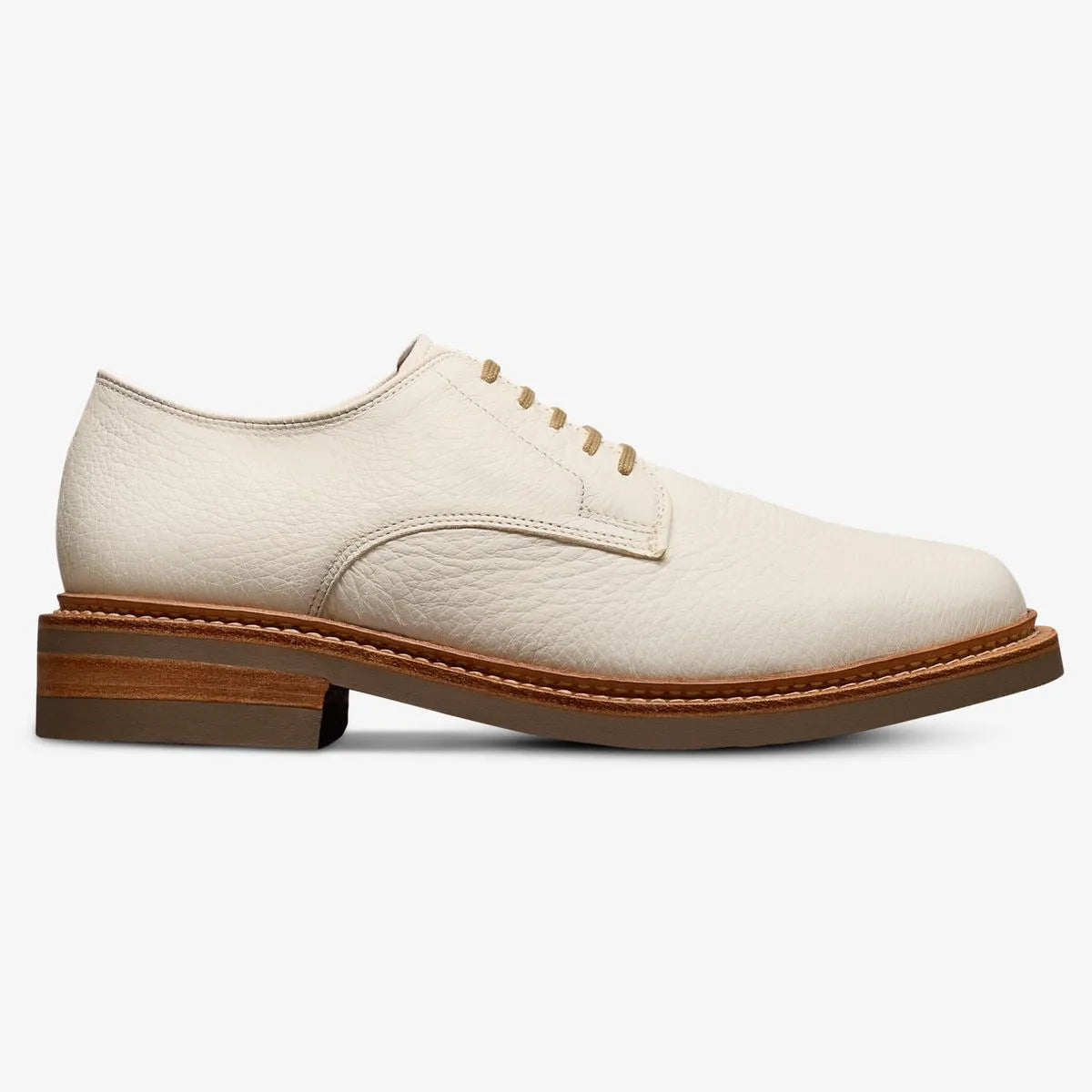 Amesbury Plain-toe Derby Dress Shoe - Off White Leather