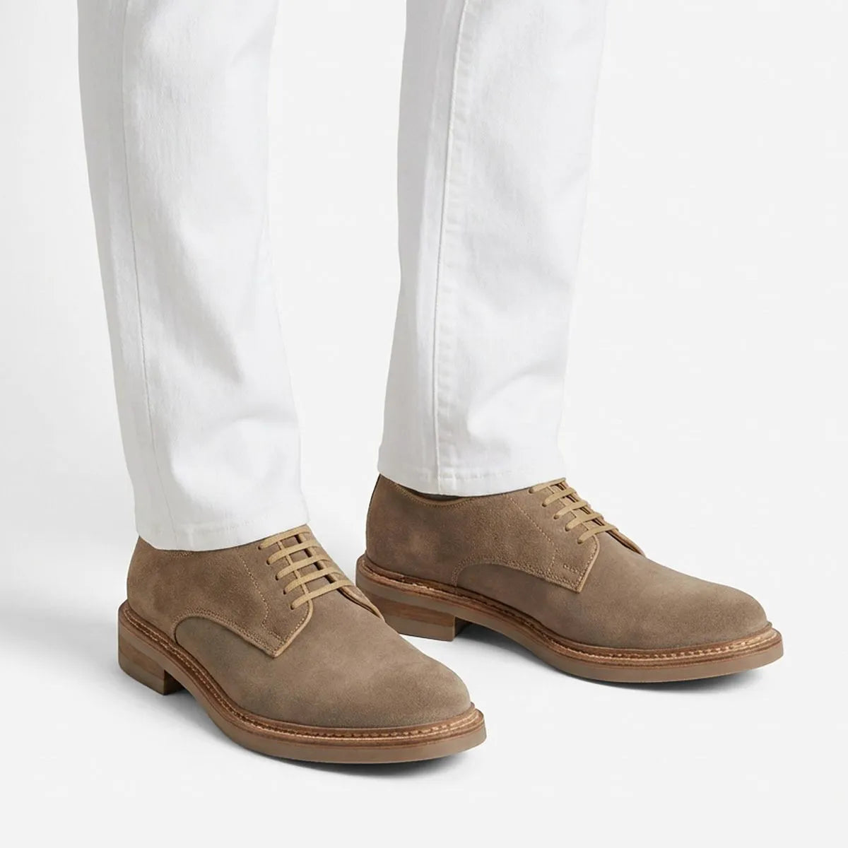 Amesbury Plain-toe Derby Dress Shoe - Tobacco Suede