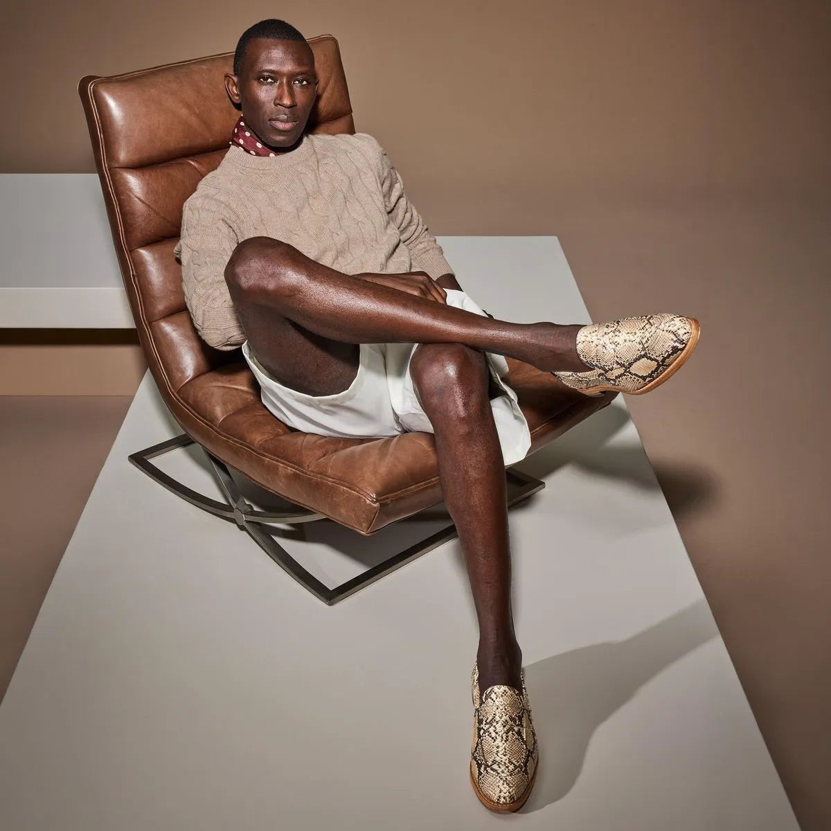 Randolph 2.0 Penny Loafer - Python Embossed Leather