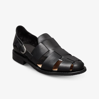Ravello Fisherman Sandal - Black Leather