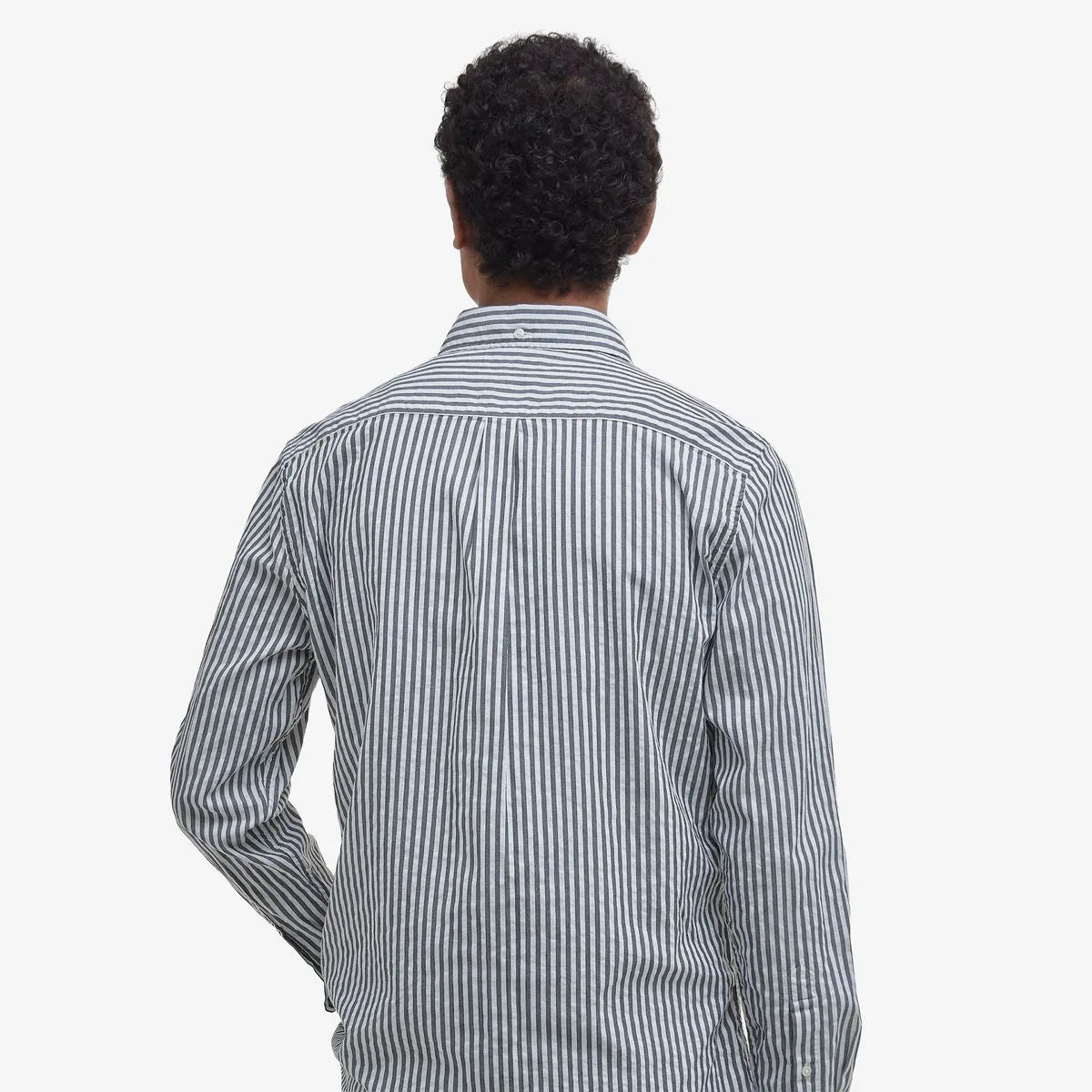 Barbour Cresswell Seersucker Shirt - Navy