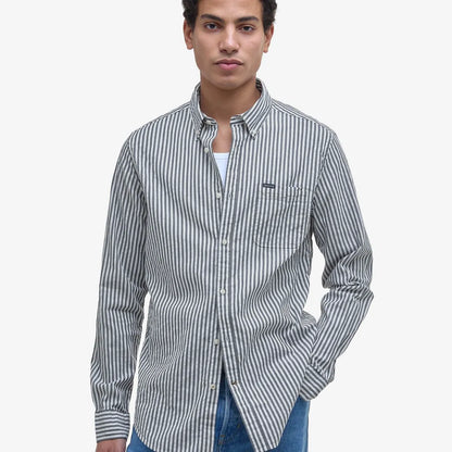 Barbour Cresswell Seersucker Shirt - Navy