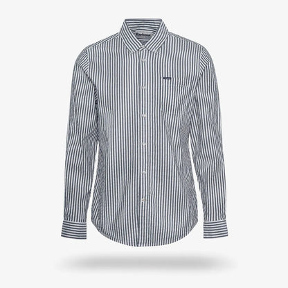 Barbour Cresswell Seersucker Shirt - Navy