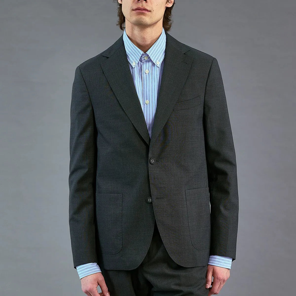 Officine Générale Arthus Jacket - Dark Grey Wool
