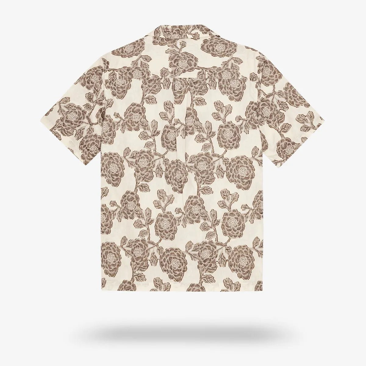Les Deux Lesley Flower Jacquard Short-sleeve Shirt - Ivory