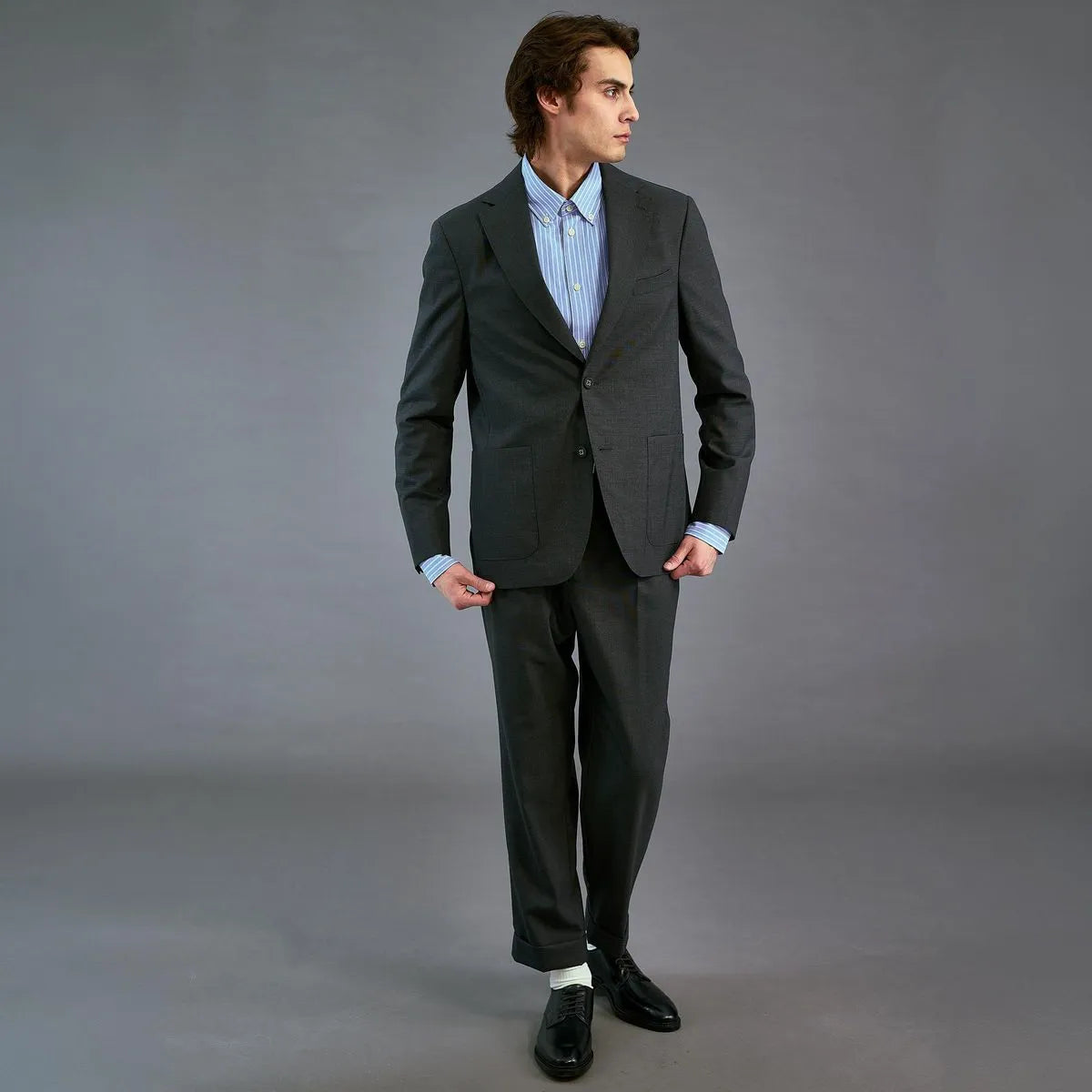 Officine Générale Hugo Pants - Dark Grey
