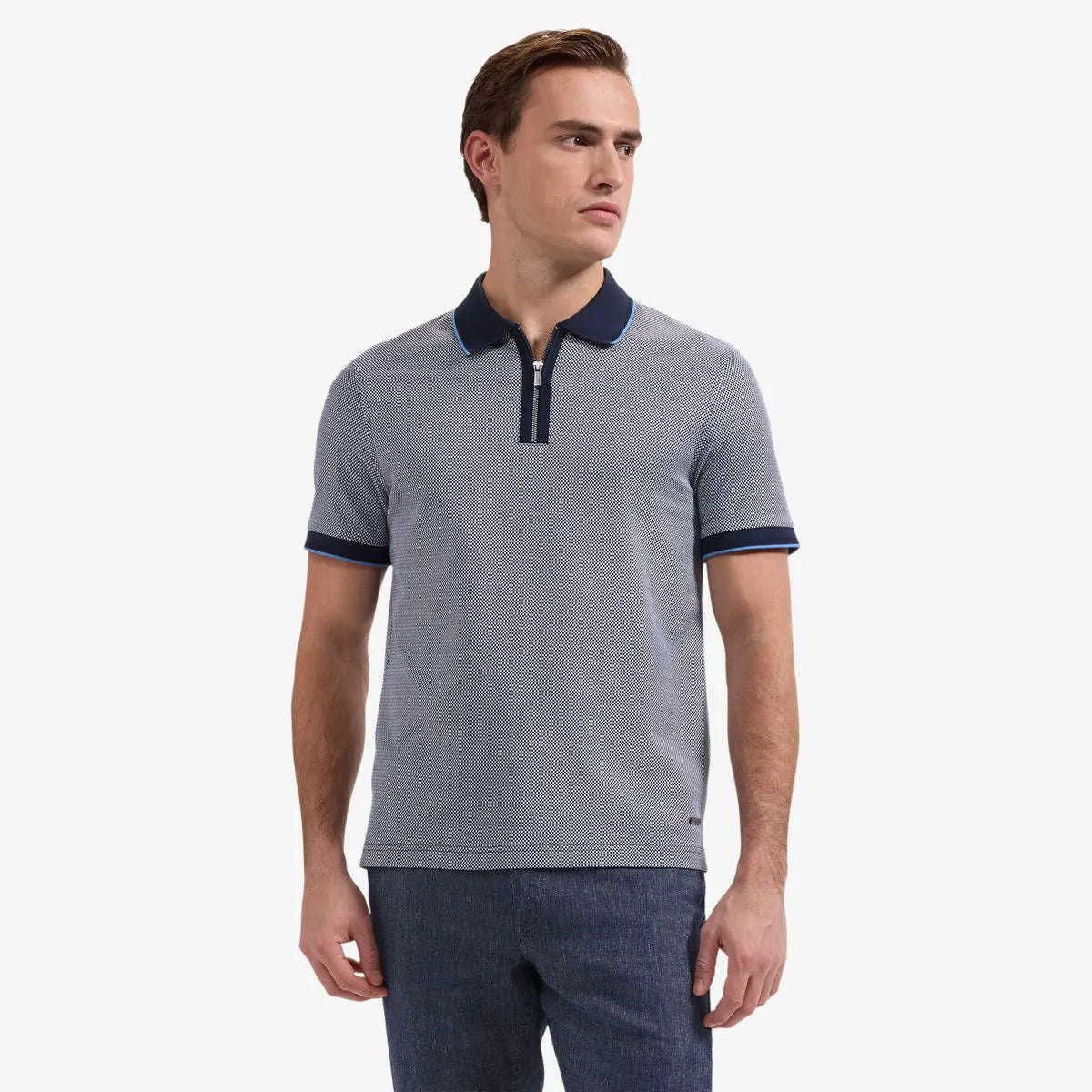 Bugatchi Quarter-zip Polo - Navy