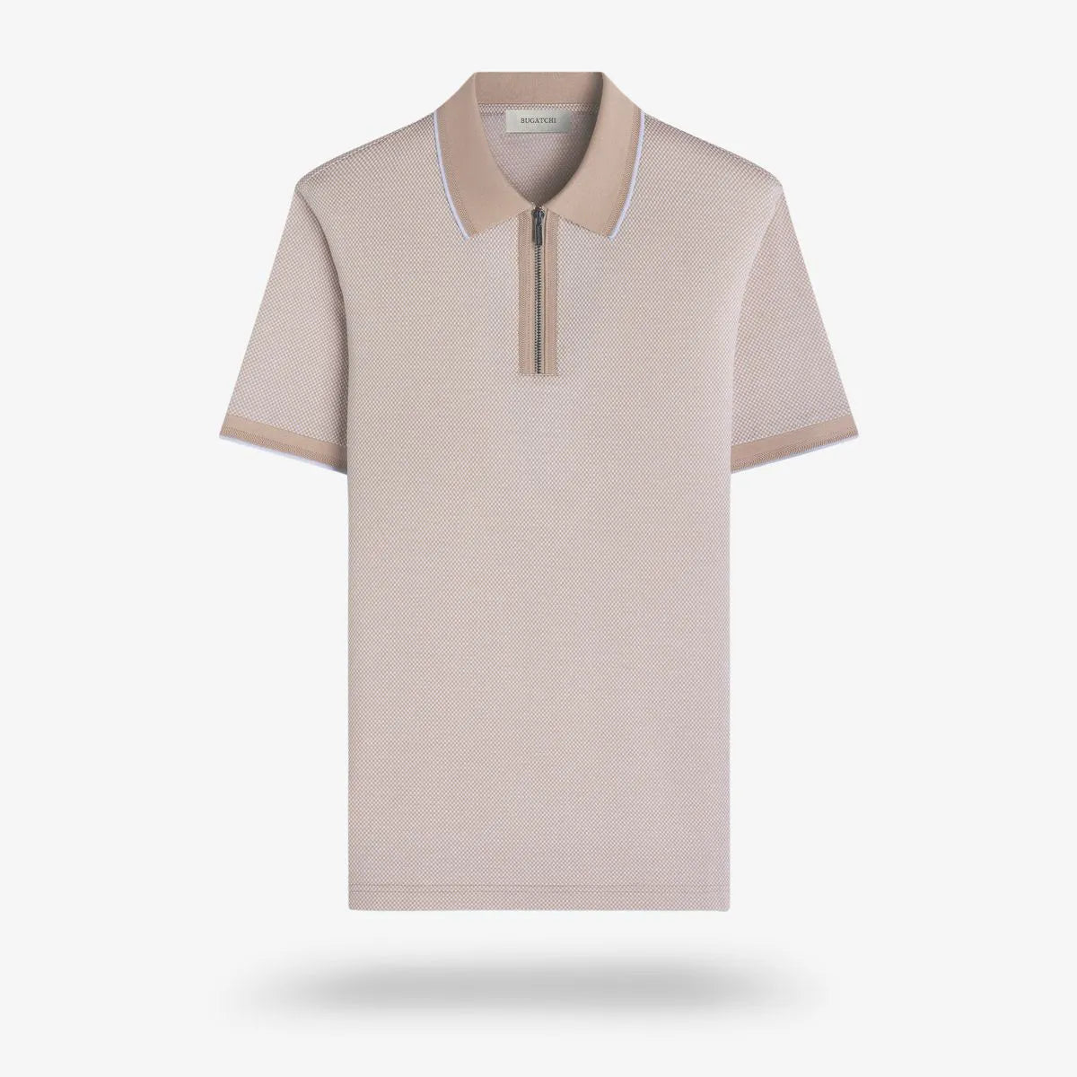 Bugatchi Quarter-zip Polo - Tan