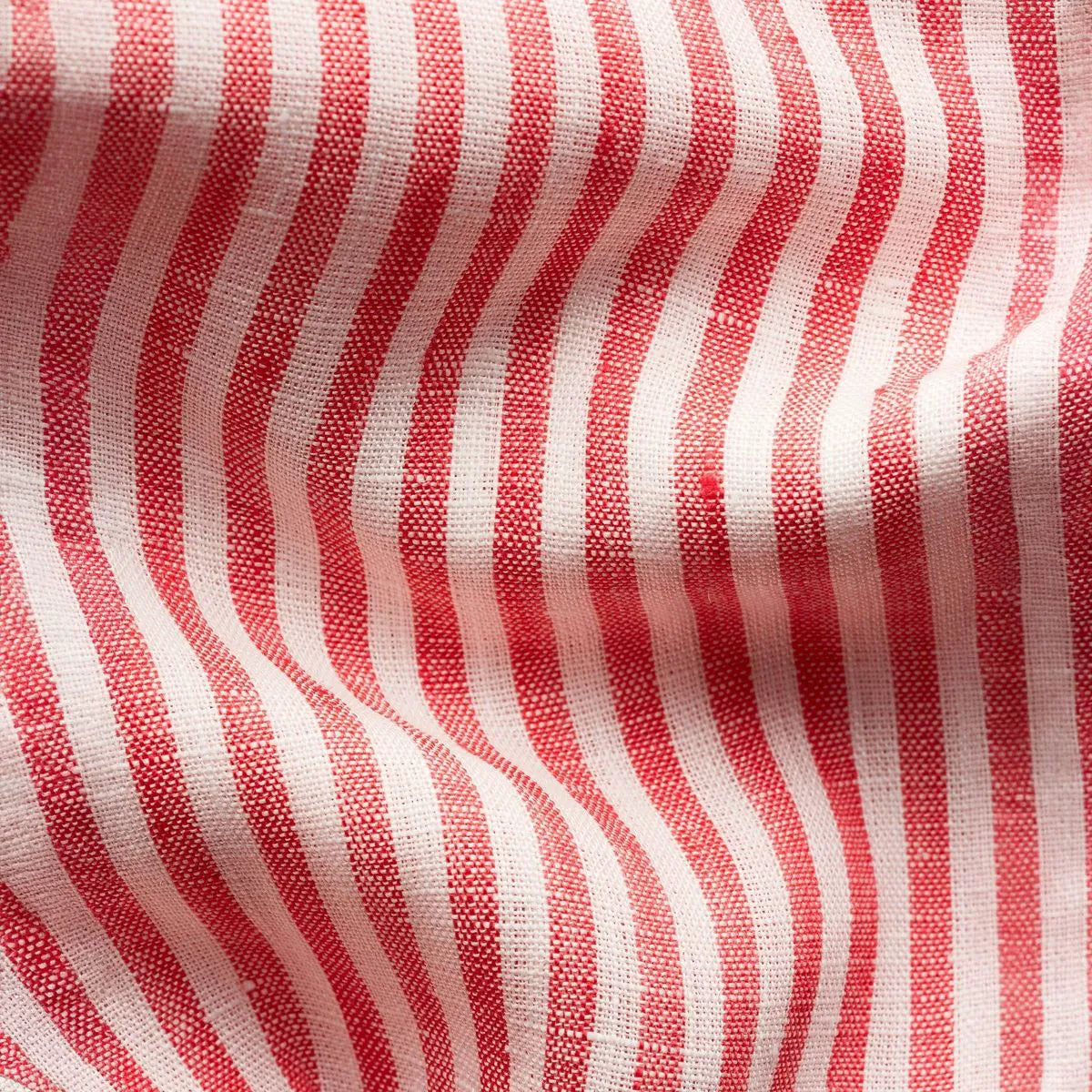 Eton Striped Linen Shirt - Red