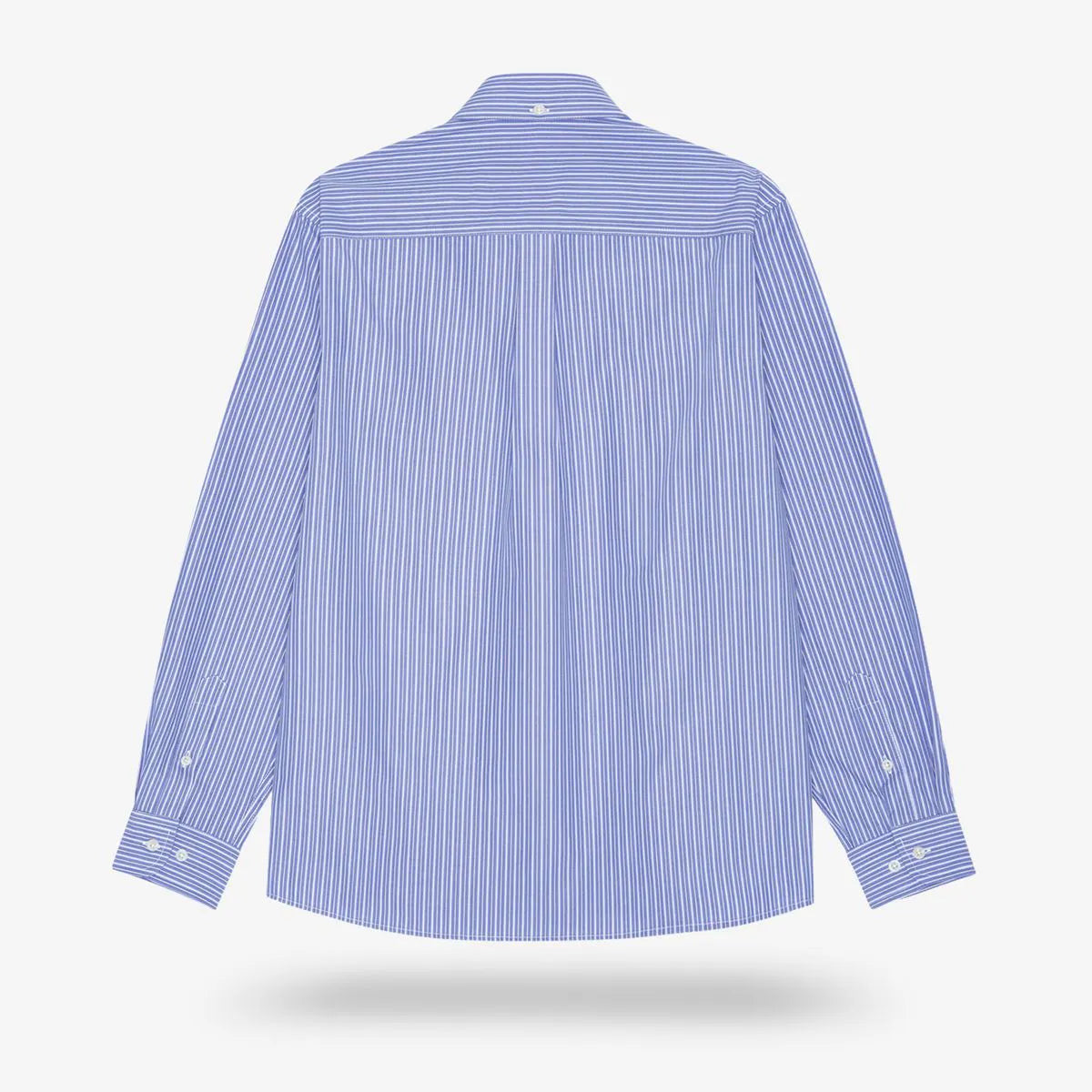 Les Deux Kent Striped Poplin Shirt - Blue