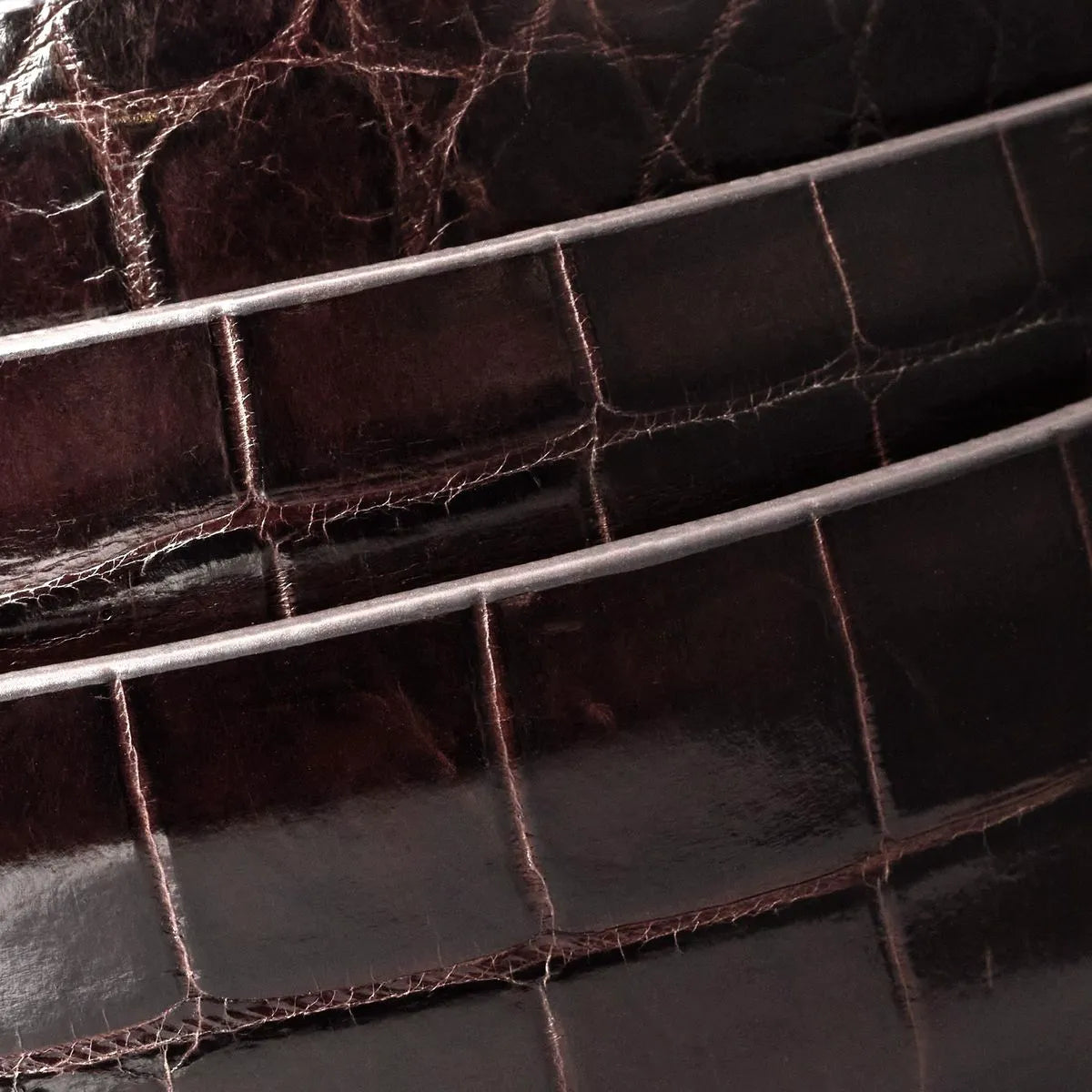 Genuine Crocodile Dress Belt - Brown Genuine Crocodile