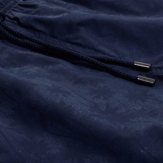 Bugatchi Zane Mid-length Swim Trunks - Navy