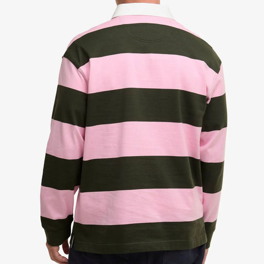 Barbour Broome Rugby Shirt - Pink Cotton