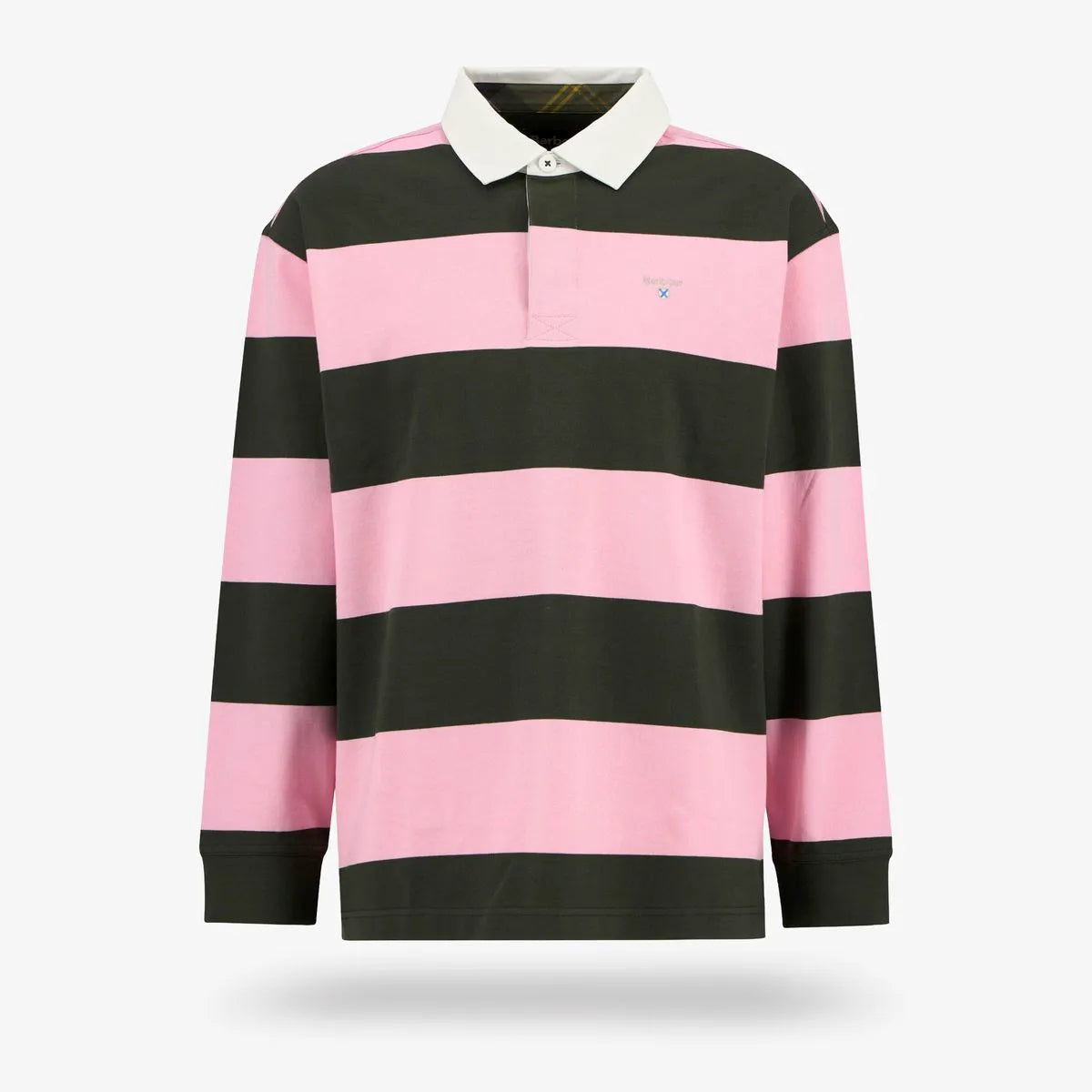 Barbour Broome Rugby Shirt - Pink Cotton