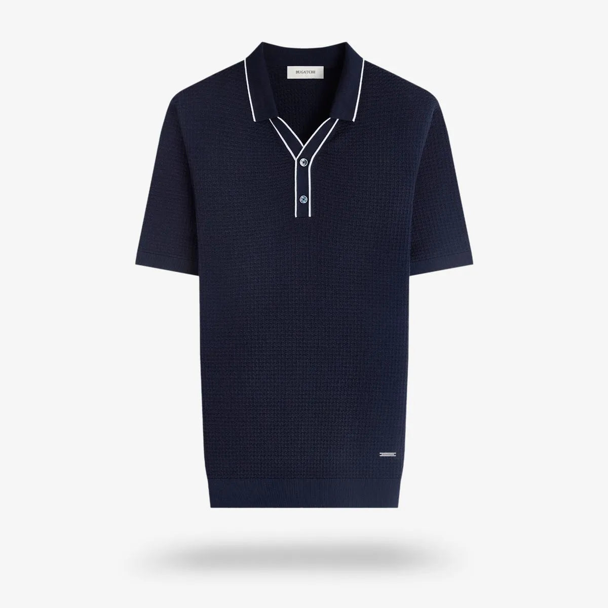Bugatchi Johnny-collar Polo - Navy