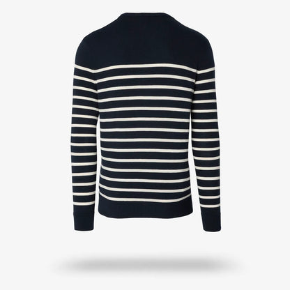 Crewneck Sweater - Navy Stripe
