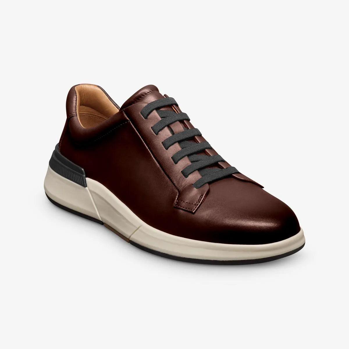 Glenn Slip-on Stretch-lace Sneaker - Burgundy Leather