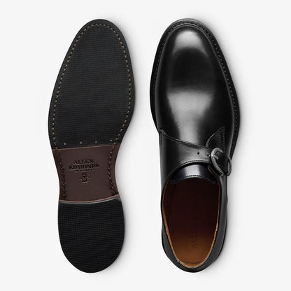 Ryder Single Monk Strap Dress Shoe - Black Leather