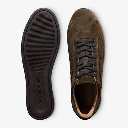 Aidan Lace-up Sneaker - Dark Olive Green Suede