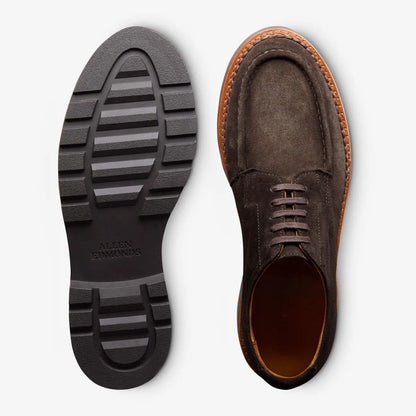 Cillian Apron-toe Derby Dress Shoe - Bitter Chocolate Suede