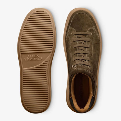 Oliver Slip-on Stretch-lace Sneaker - Dark Olive Green Suede