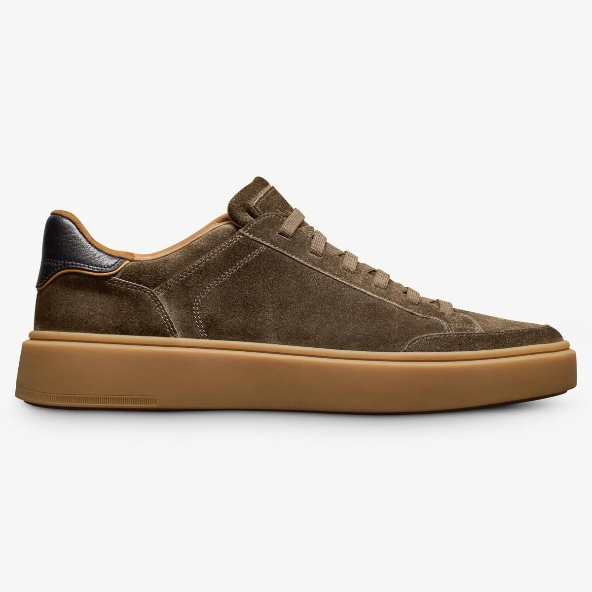 Oliver Slip-on Stretch-lace Sneaker - Dark Olive Green Suede