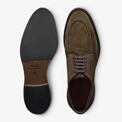 Rivington Apron-toe Derby Dress Shoe - Dark Olive Green Suede