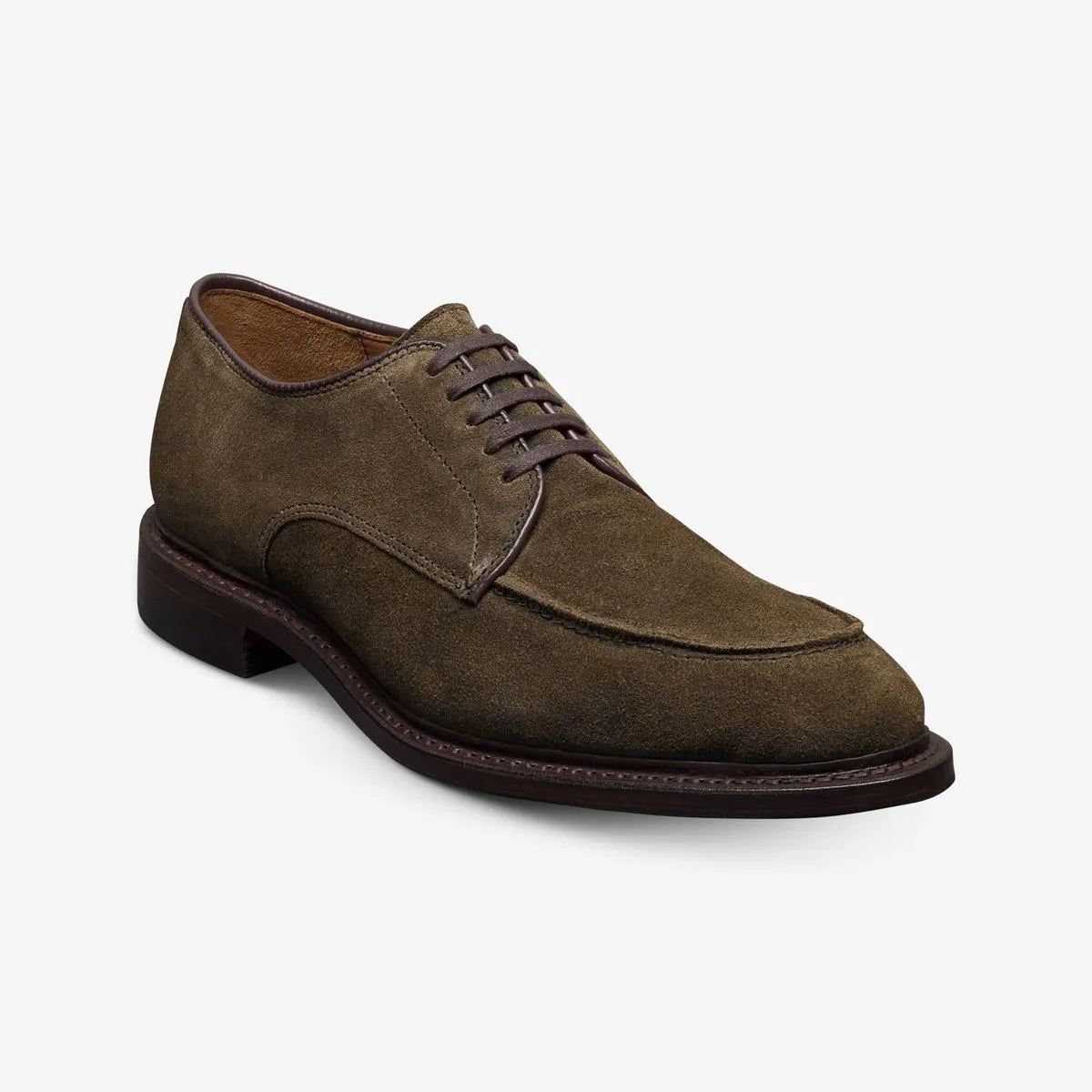 Rivington Apron-toe Derby Dress Shoe - Dark Olive Green Suede