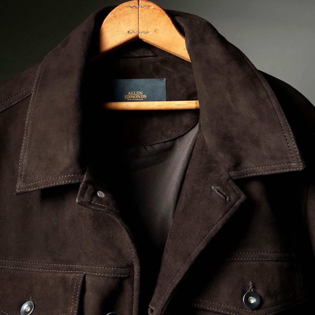 Suede Trucker Jacket - Brown Suede