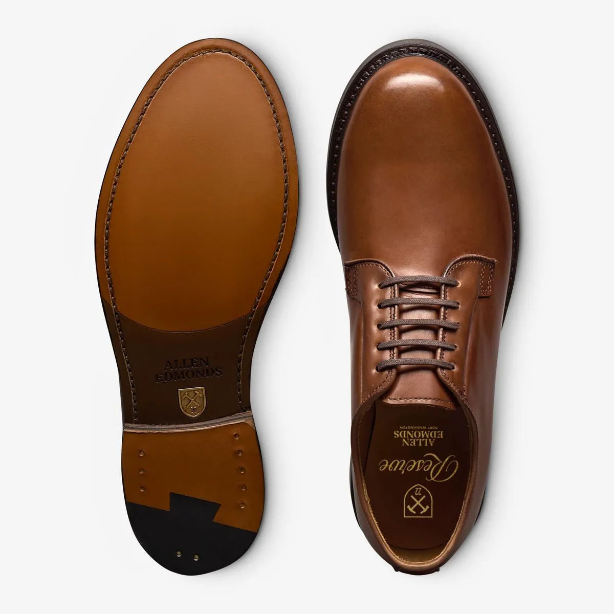 Rowan Reserve Plain-toe Derby Dress Shoe - Natural Polished Calf Leather
