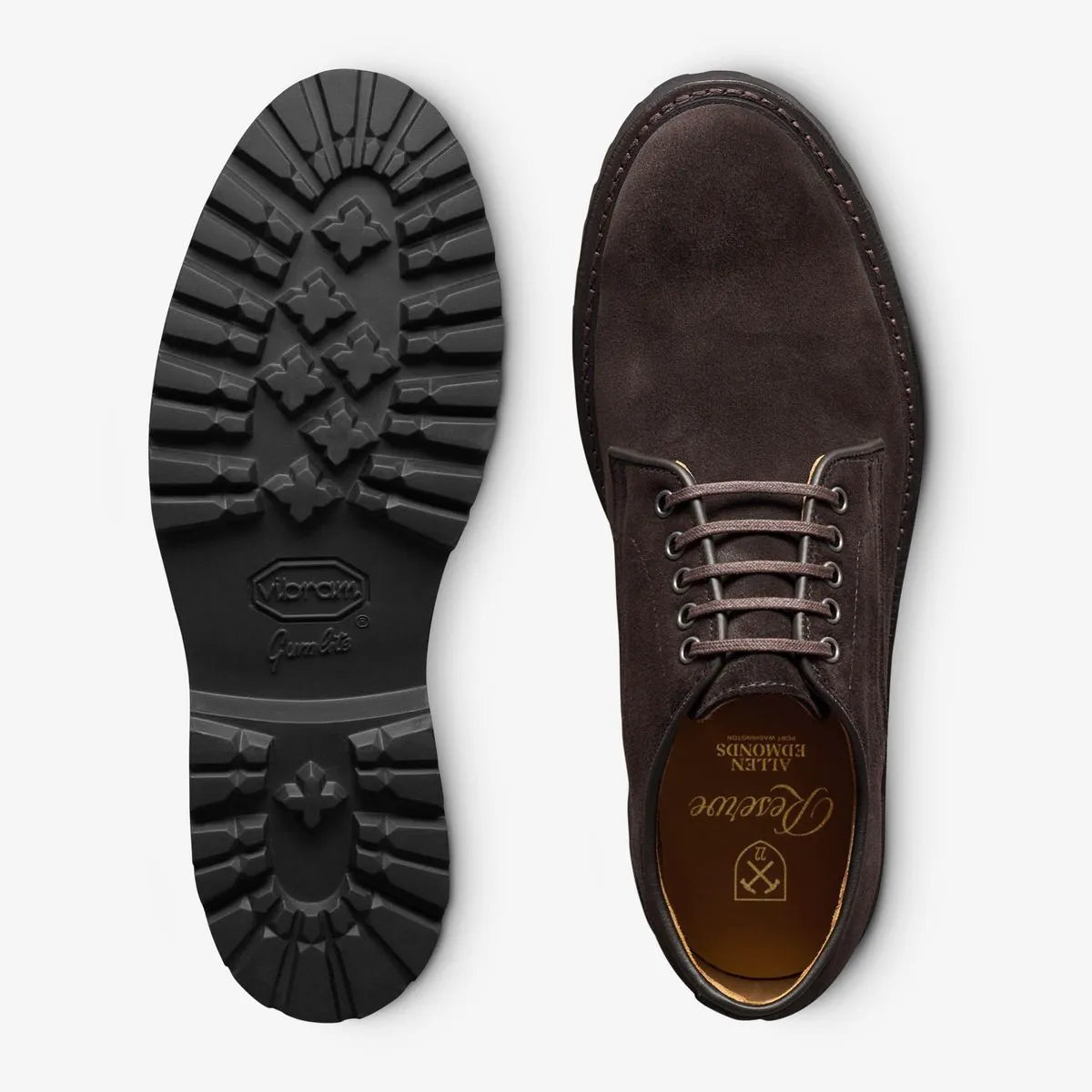 Carmine Reserve Lug Derby Dress Shoe - Bitter Chocolate Suede