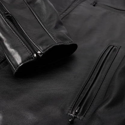 Schott® N.Y.C. x Allen Edmonds Café Racer 2.0 Leather Jacket - Black Leather