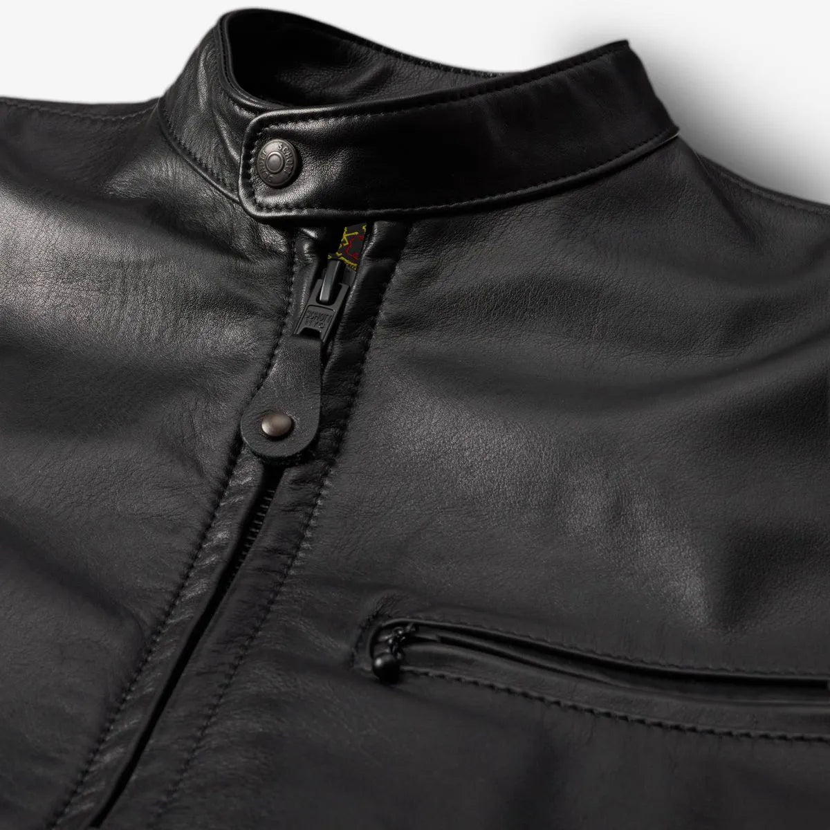 Schott® N.Y.C. x Allen Edmonds Café Racer 2.0 Leather Jacket - Black Leather