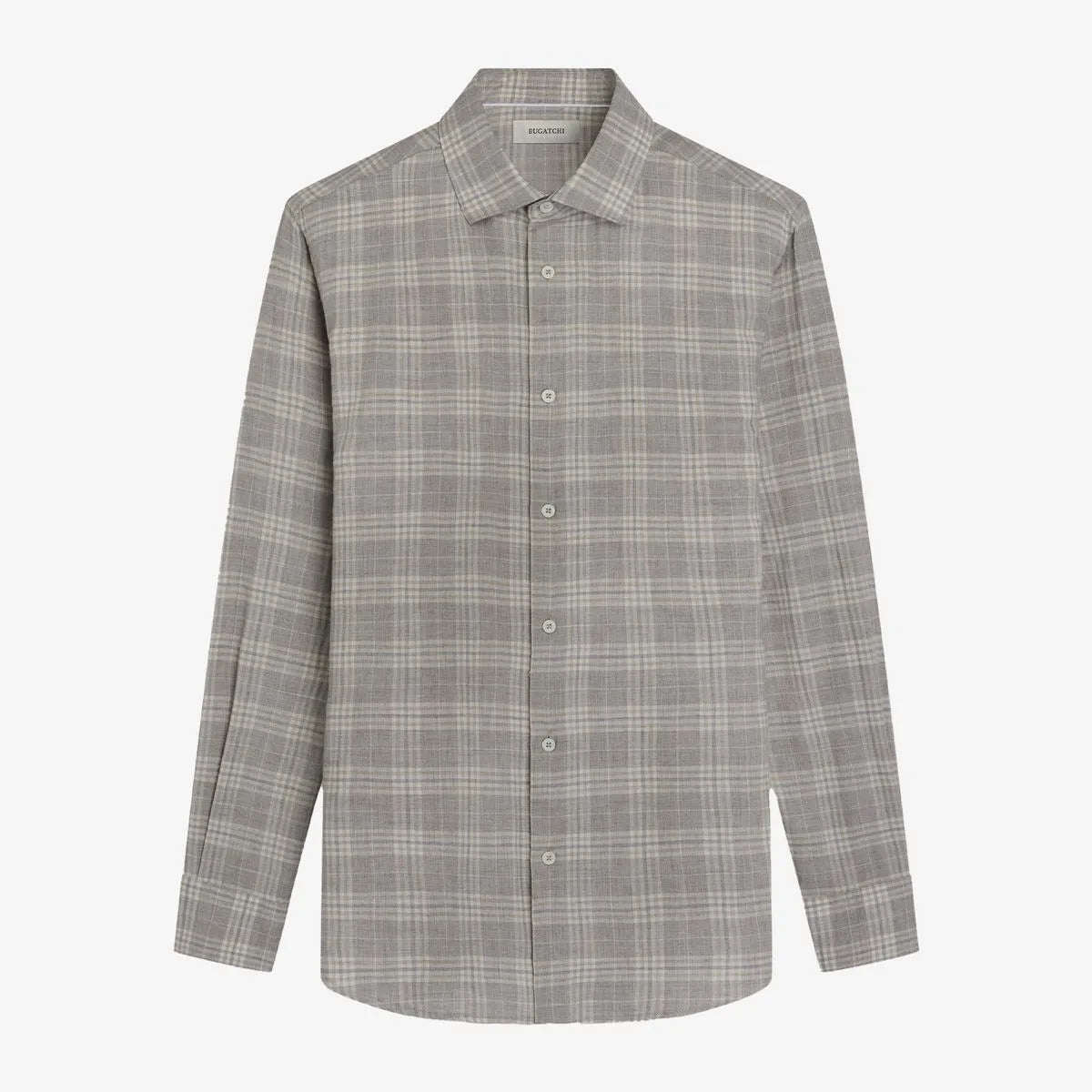 Bugatchi Axel Woven Long-sleeve Shirt - Cobblestone