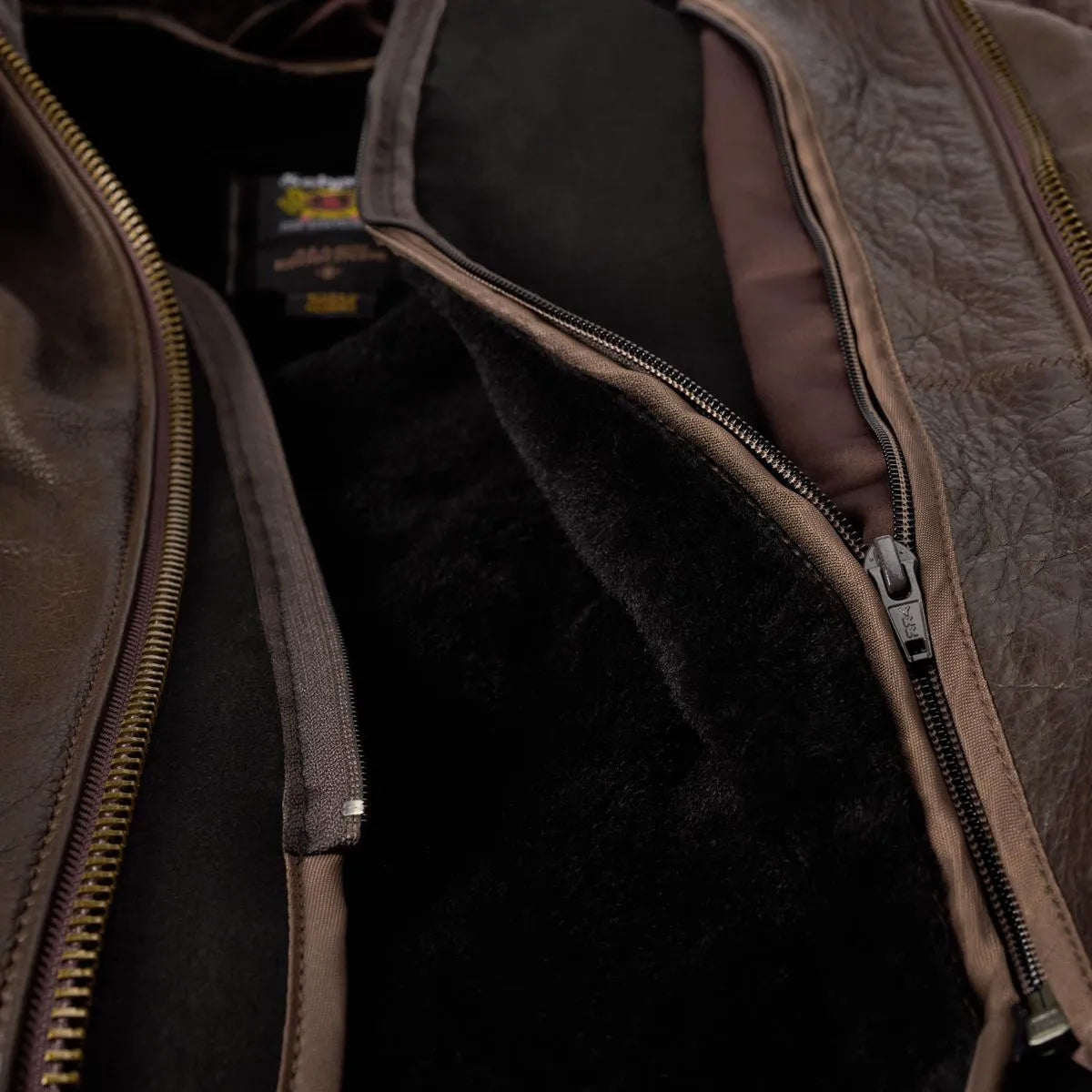 Schott® N.Y.C. x Allen Edmonds Leather Bomber Jacket - Brown Leather