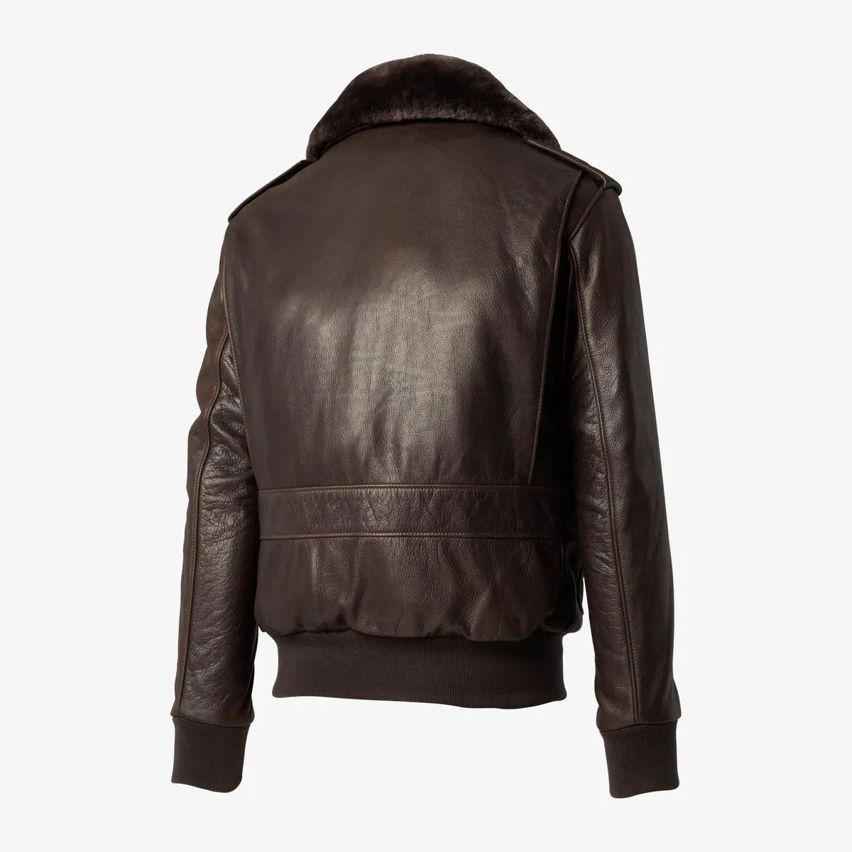 Schott® N.Y.C. x Allen Edmonds Leather Bomber Jacket - Brown Leather