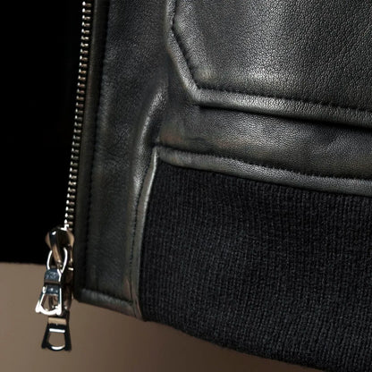Officine Générale Cesario Lamb Leather Jacket - Black
