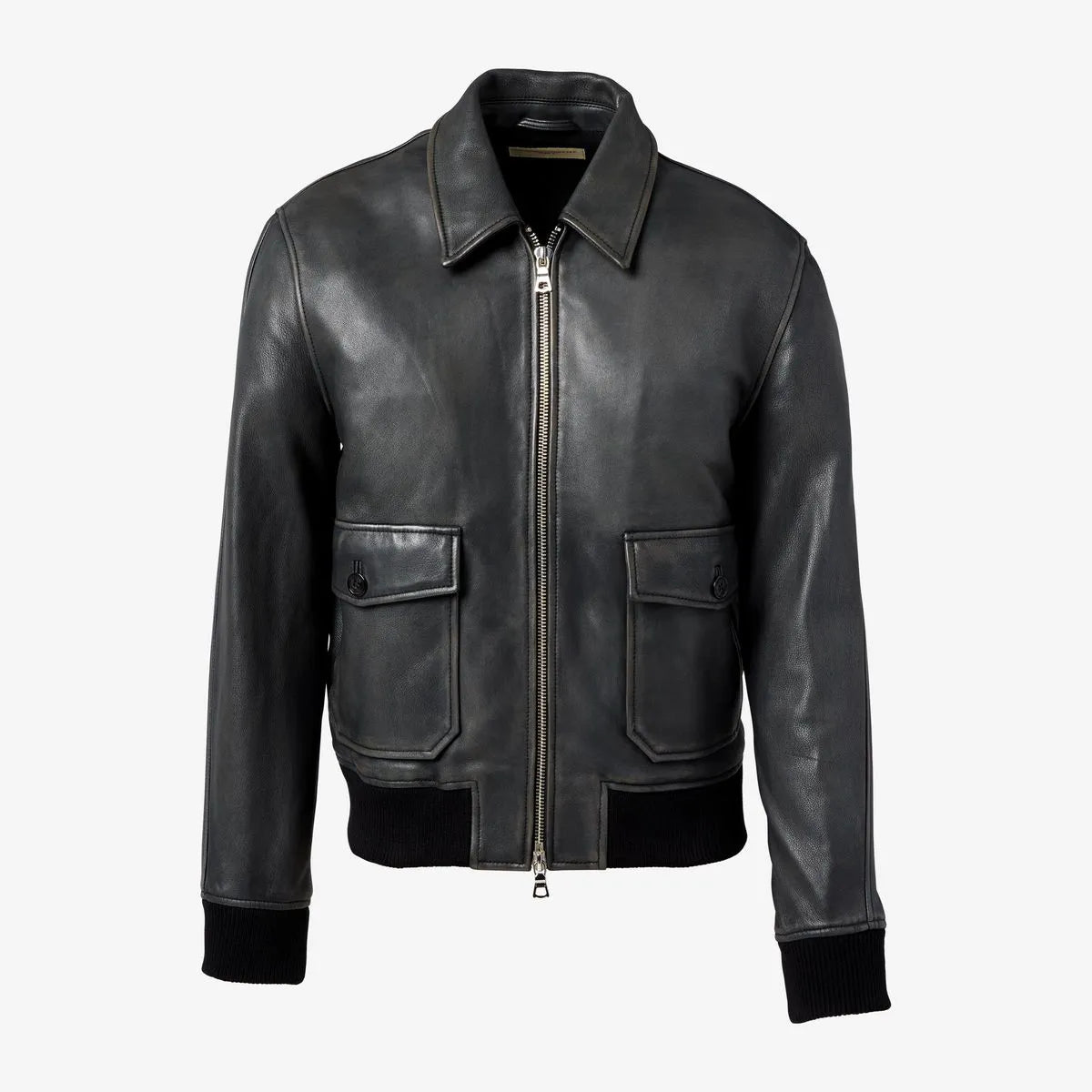 Officine Générale Cesario Lamb Leather Jacket - Black