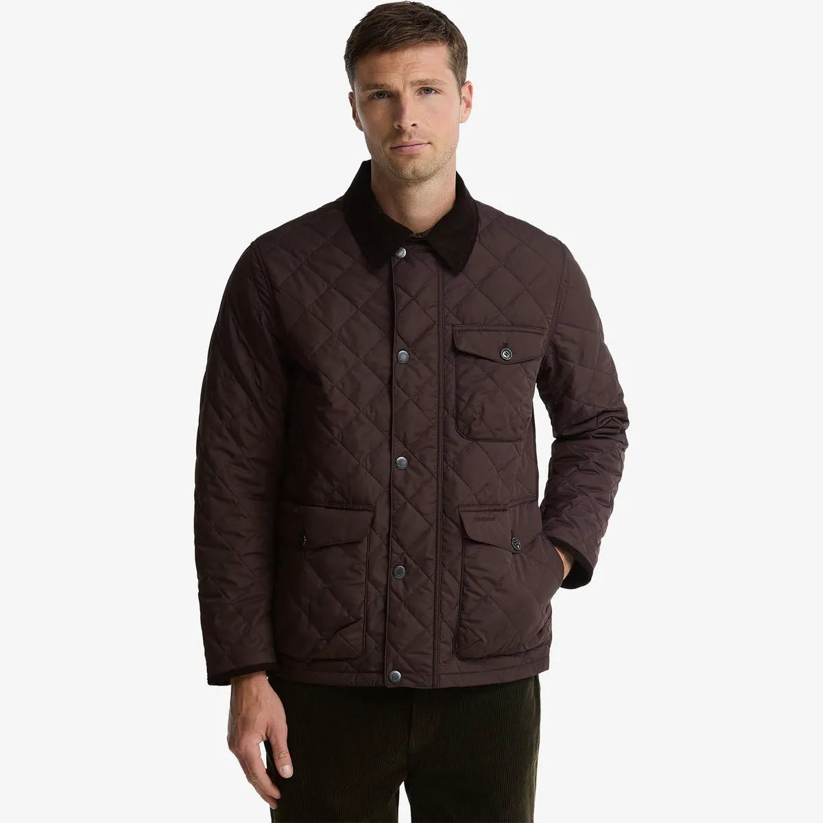 Barbour Hornby Quilted Jacket - Black Oak
