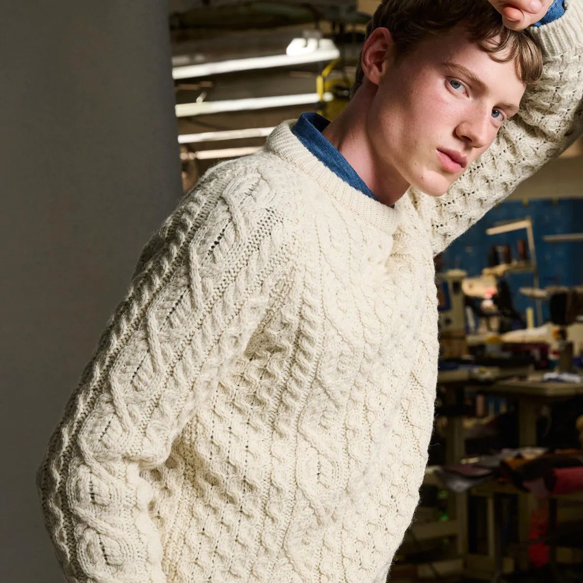 Wool Cable-knit Sweater - Ivory
