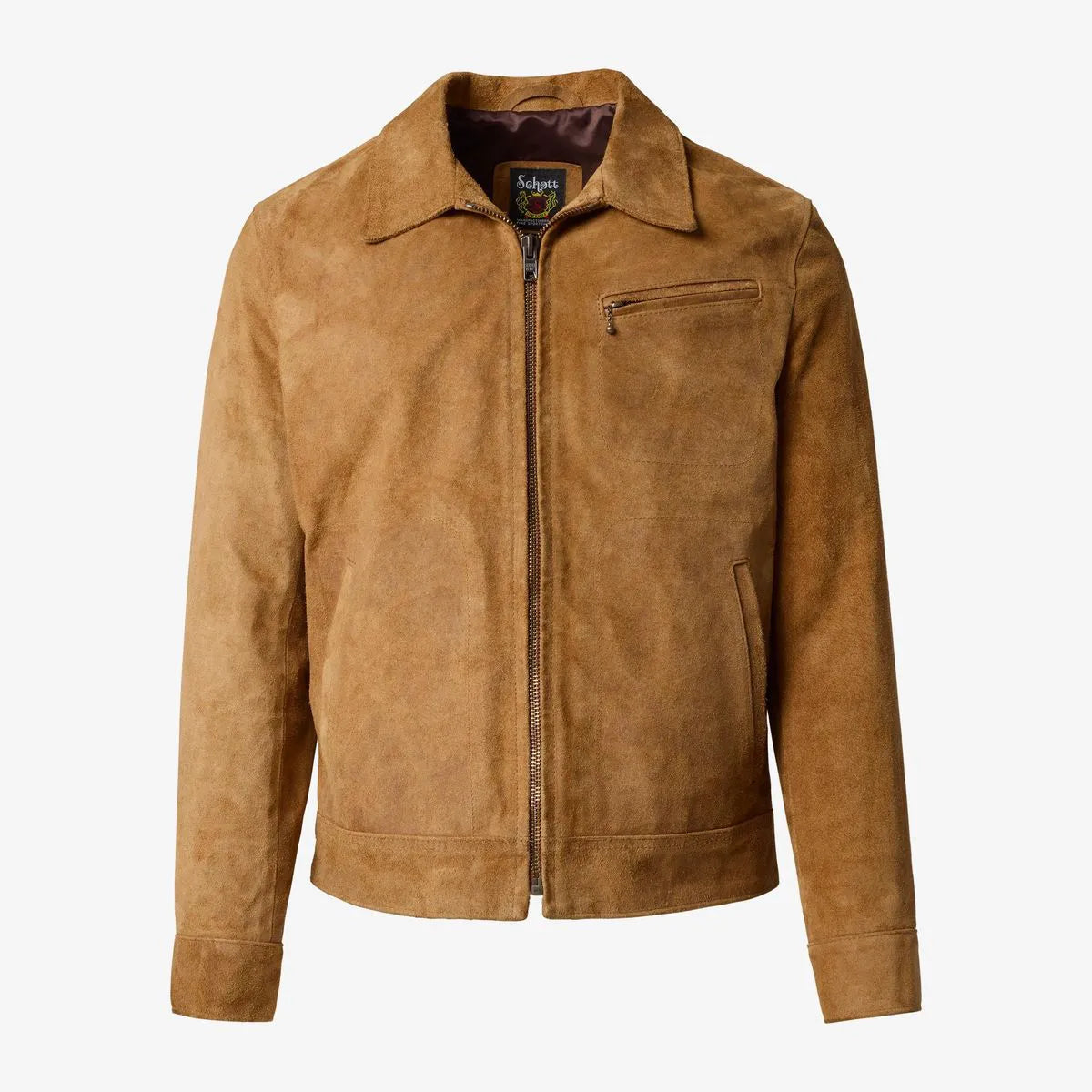 Schott® N.Y.C. x Allen Edmonds Rough-out Suede Jacket - Brown Suede