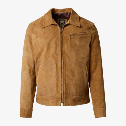 Schott® N.Y.C. x Allen Edmonds Rough-out Suede Jacket - Brown Suede
