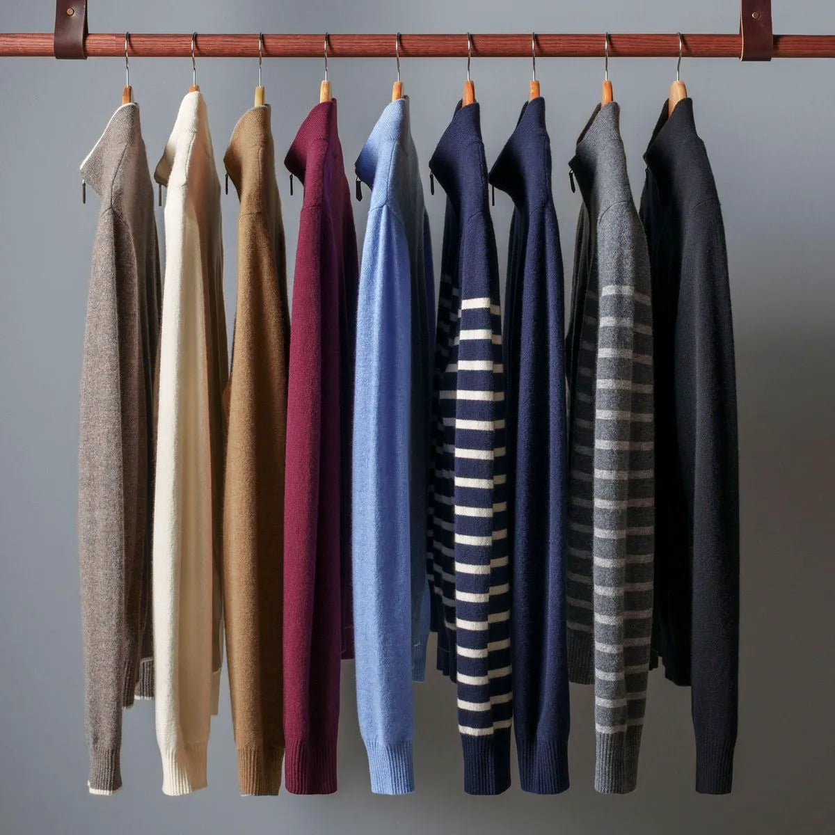 Cashmere Quarter-zip Sweater - Brown
